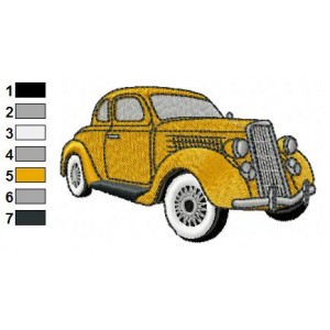 Classic Cars 34 Embroidery Design